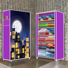 Ritank Creations 6 Layer Printed PVC Collapsible Wardrobe