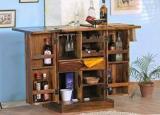 Rjkart Solid Wood Bar Cabinet