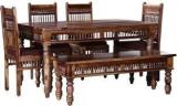 Roundhill Solid Wood 6 Seater Dining Set