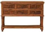 Royal Wood 6 Drawer Elephant Art Hand Made Solid Wood Console Table