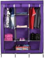 Royaldeals Collapsible 3 layer Wardrobe 88130 PP Collapsible Wardrobe