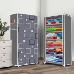 Ryuga 6 Shelf Awesome box Printed PP Collapsible Wardrobe