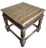 Saaga Multipurpose Small Table With Brass Work