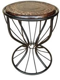 Saaga Trophy Stool In Brown & Black Colour