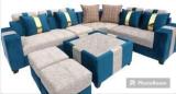 Safar King Seat Wale Fabric 3 + 2 + 2 Sofa Set