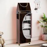 Saintwod Baby Wardrobe 5 Shelve With Wheels Carbon Steel Collapsible Wardrobe