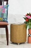 Samdecors Solid Wood Pouf