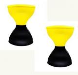 Sarangware Pinakin Stool Foldable Yellow & Black Living & Bedroom Stool