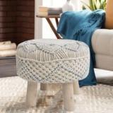 Saraswati Handicraft Engineered Wood Standard Ottoman