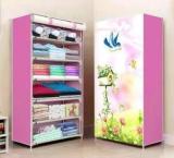 Sasimo 1 Door 6 Shelf Fabric PP PVC Collapsible Wardrobe