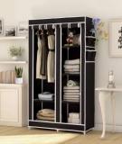 Sasimo 2 Door 6 Shelf Fabric PP Carbon Steel Collapsible Wardrobe