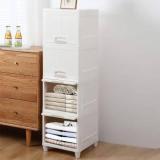 Sasimo 4 Door 4 Shelf Plastic Carbon Steel Collapsible Wardrobe