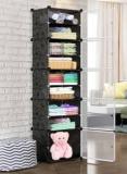 Sasimo 5 Door 10 Shelf Plastic Collapsible PC Collapsible Wardrobe