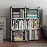 Sasimo Plastic Metal 6 Door 6 Shelf Book Organizer Metal Close Book Shelf