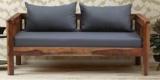 Satkar Wood Furniture Orting Fabric 2 Seater Sofa