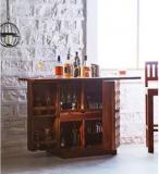 Satkar Wood Furniture Solid Wood Bar Cabinet