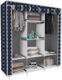 Sb07 3 Door 8 Shelves Curtsins Print Metal Almirah