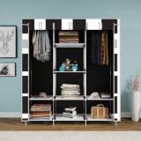 Sb07 8 Layer Elegent Print Carbon Steel Collapsible Wardrobe