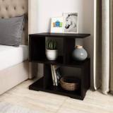 Searchformerch Bedside Table | Stylish Side Table | Wooden S Shape Table For Living Room | Engineered Wood Side Table