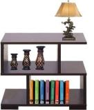 Searchformerch MDF Bed side, Brown & Black Matte Finish Engineered Wood End Table