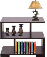 Searchformerch MDF Bed side, Brown & Black Matte Finish Engineered Wood End Table