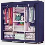 Seshekhu 1 Door 8 Shelf Almari Cubort Steel With Fabric Carbon Steel Collapsible Wardrobe