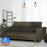 Seventh Heaven Berlin 3 Seater Sofa, Extra Spacious, Chenille Molfino Fabric: 2 Year Warranty Fabric 3 Seater Sofa