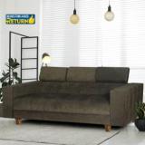 Seventh Heaven Berlin 3 Seater Sofa, Extra Spacious, Chenille Molfino Fabric: 3 Year Warranty Fabric 3 Seater Sofa