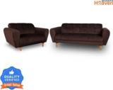 Seventh Heaven Milan 5 Seater, Chenille Molfino Fabric With 3 Year Warranty Fabric 3 + 2 Sofa Set