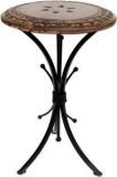 Shah Emporium Unique Design Rod Iron Stool Table Solid Wood End Table