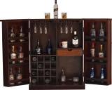 Sheesham Craft Nivora 2 Door, Premium Polish, Smooth Edges, Glass Stand, Bottle Stand Cabinet Solid Wood Bar Cabinet