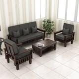 Shree Jeen Mata Enterprises KUBER Design Solid Wood Five Seater Sofa Set With Center Table & 'DERBY' Fabric| Fabric 3 + 1 + 1 Sofa Set