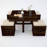 Shree Jeen Mata Enterprises Solid Sheesham Wood Coffee Table With Four Stool For Living Room Solid Wood Coffee Table