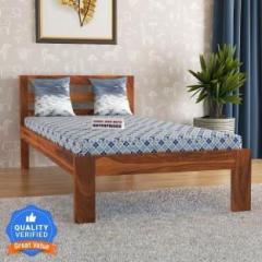 Shree Jeen Mata Enterprises Solid Sheesham Wood Single Bed Without Mattress For Bed Room, Hotel . Solid Wood Single Bed