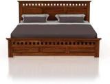 Shree Natural SOLID ACASIA WOOD DOUBLE BED WITH STORAGE FOR BEDROOM AND OFFICE FURNITURE Solid Wood King Box Bed