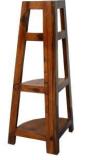 Shri Mintu's Art Sheesham Wood Corner Ladder| Decorative 3 Tier Ladder Shelf for Home & Office Solid Wood Open Book Shelf