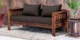 Shri Mintu's Solid Sheesham 2 Seater Sofa Set For Living Room Fabric 2 Seater Sofa