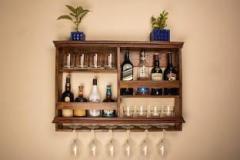 Shyam Handicraft Solid Wood Bar Cabinet