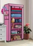 Shyam Ji 6 Shelves Shoe Rack/Multipurpose Storage Shoes Rack Rustproof Pipe PINK Carbon Steel Collapsible Wardrobe