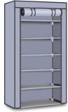 Shyam Ji Multipurpose 6 Tiers Shoe Rack With Dustproof Zip Cover, Rack Made By Metal Pipe Carbon Steel Collapsible Wardrobe