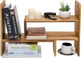 Silvercrafts Book Shelf For Table Solid Wood Open Book Shelf