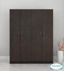 Sivom Mezza Multipurpose 4 Door Closet Engineered Wood 4 Door Wardrobe