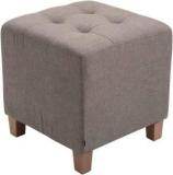 Smarts Collection Stool With Fabric Cover And Cube Seat With High Quality Padding Engineered Wood Side Table