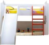 Smartsters Castle Loft Bed For Kids|Slide With Handle And Climbing Wall |3 Years Warranty| Engineered Wood Loft Bed