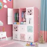 Snkr Essentials 12 Door 12 Shelf Plastic kids Collapsible Cupboard PC Collapsible Wardrobe