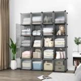 Snkr Essentials 20 Shelves 20 Door Shoe, Multipurpose Storage Rack For Home Bedroom Living Room PP Collapsible Wardrobe