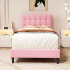 Sofani Wooden Bed For Bed Room/Guest Room/Hotel's Engineered Wood Single Bed