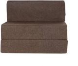 Solis Primus Comfort For All 3X6 Size Sofa Cum Bed For 1 Person 1 Seater Jute Fabric Washable Cover Coffee Single Sofa Bed