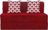 Solis Primus Comfort For All 4X6 Size Sofa Cum Bed For 2 Person 2 Seater Chenille Fabric Washable Cover With 1 Cushion Maroon Single Sofa Bed