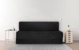 Solis Primus Comfort For All 5X6 Size Sofa Cum Bed For 3 Person 3 Seater Moshi Fabric Washable Cover Black Double Sofa Bed